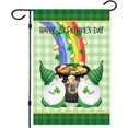 thumbnail image 1 of St Patrick''s Day Garden Flag,Shamrock Spirit Gold Coin Hat Rainbow St Patricks Flag 12.5 x 18 Inch Clover Double-Sided Display 2 Layer Linen for Garden and Home Decorations, 1 of 6