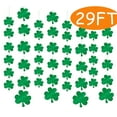 thumbnail image 1 of St Patrick's Day Garlands Saint Patricks Day Banners Shamrock Banners Irish Decorations Green Lucky Hanging Ornaments Clover Garlands 29FT, 1 of 6