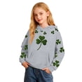 thumbnail image 1 of St. Patrick's Day Girls Hooded Sweatshirt With Print And Pocket Cozy Pullover Casual Kids Top Irish Green Pullover Hoodie 3-14Y, 1 of 4