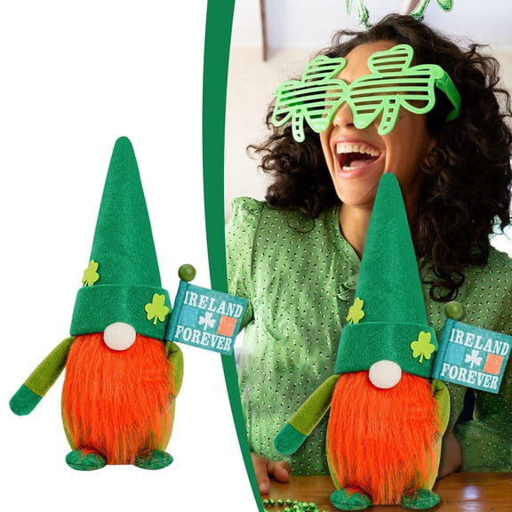St. Patrick's Day Gnome Decoration, Green Spring Doll for Irish Holiday Tabletop Display, General Purpose Home Dwarf Decor for Seasonal Gift and Ornaments