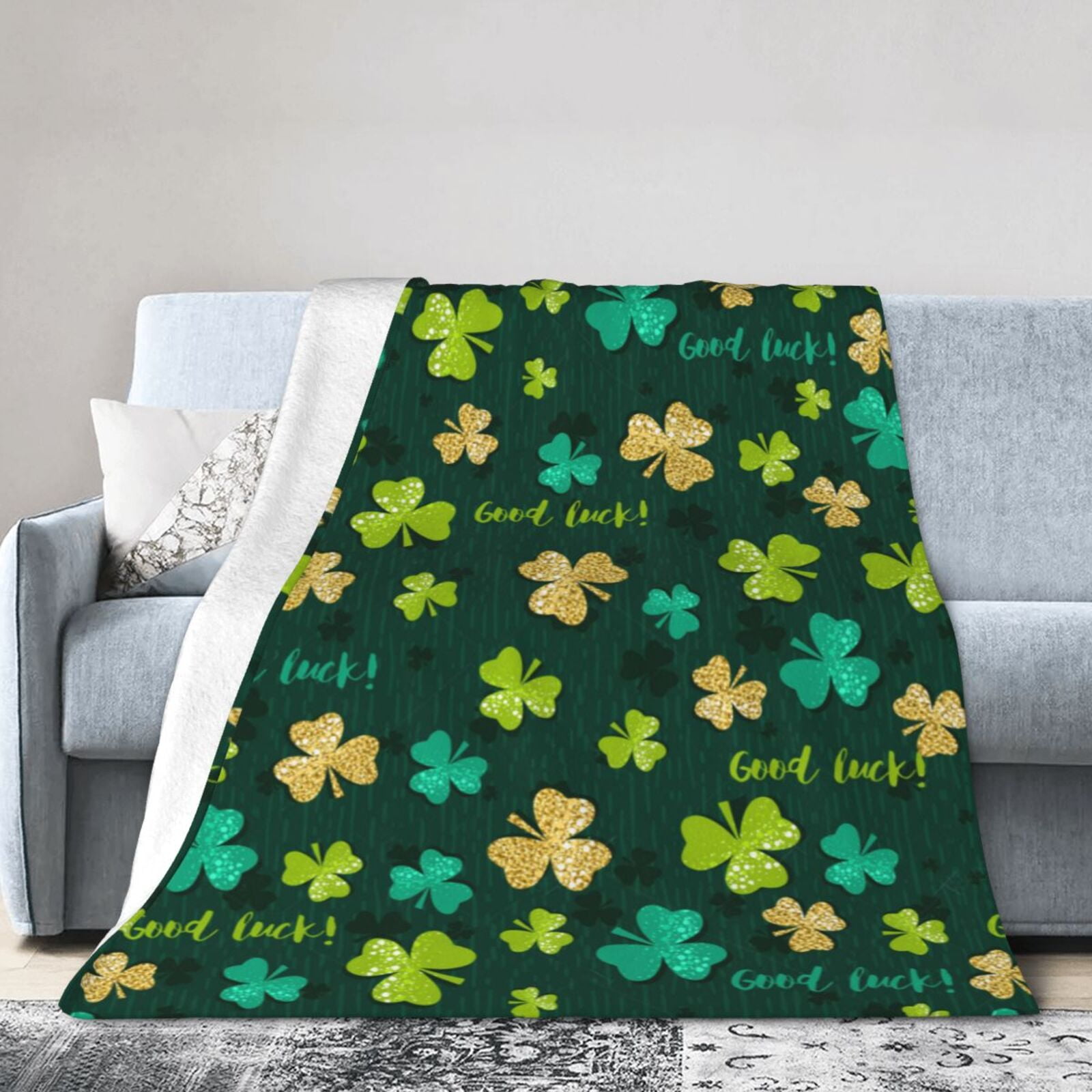 St patrick's day fleece throw sale