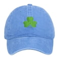 thumbnail image 1 of St. Patrick's Day Green Baseball Cap with Embroidered Shamrock, Adjustable Breathable Cotton Hat for Men and Women, Funny Festive Party Accessory for Holiday Celebrations and Gift Ideas Light Blue, 1 of 6