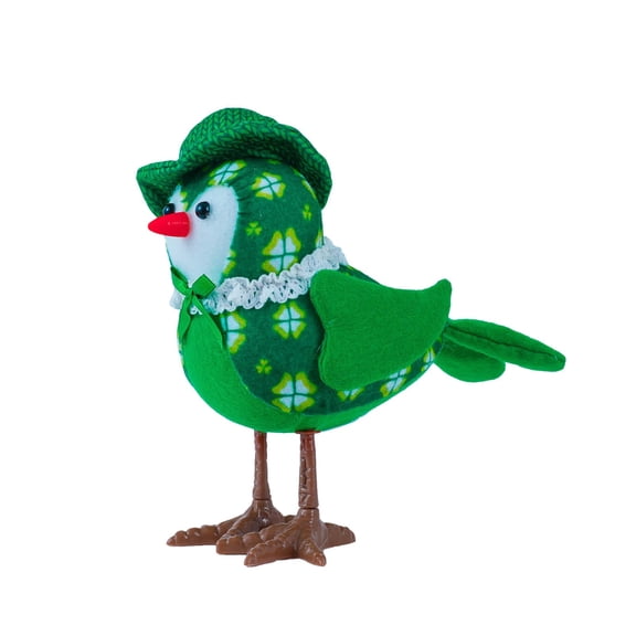 St. Patrick's Day Green Hat Festival Irish Festival Green Leaf Festival Glow Bird Figurine Desktop Ornament Applicate For Living Room Study Bedroom Toys For Child Party For Home Congratulations