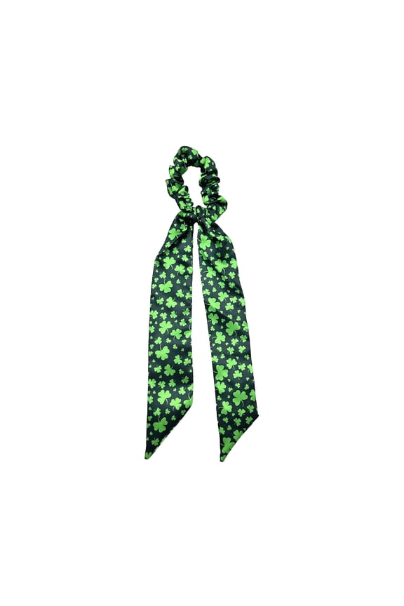 St Patrick's Day Hair Bands for Women Girls, Green Shamrock Neck Scarves, Green Clover Purse Handle Wrap