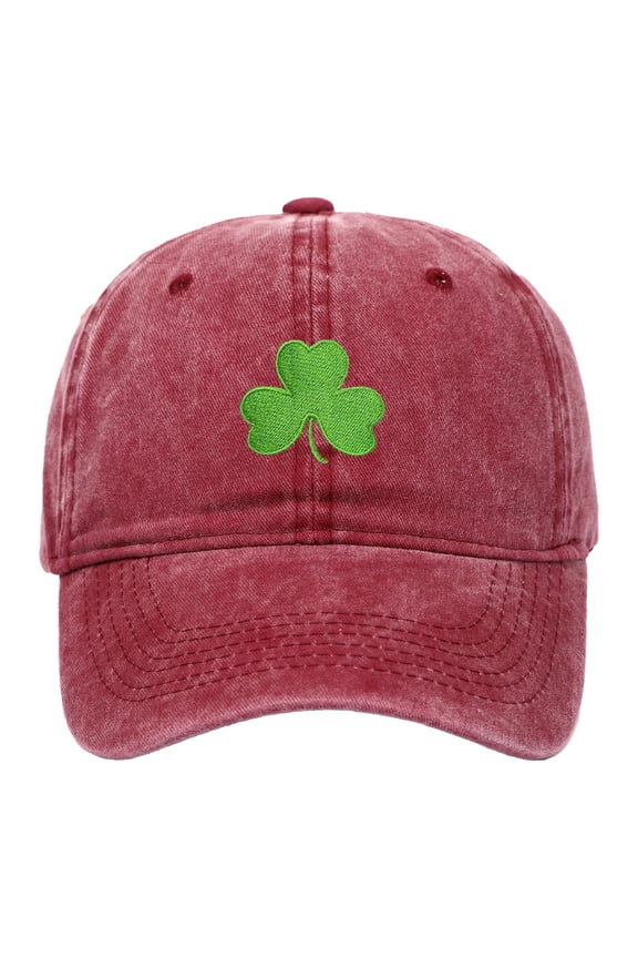 St. Patrick's Day Hat Green Shamrock Embroidered Baseball Cap Unisex