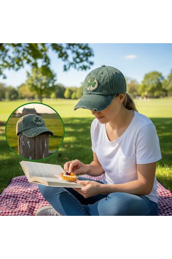 St Patrick's Day Hat for Men Women Adjustable Embroidered Shamrock Baseball Cap Green Irish Trucker Hat