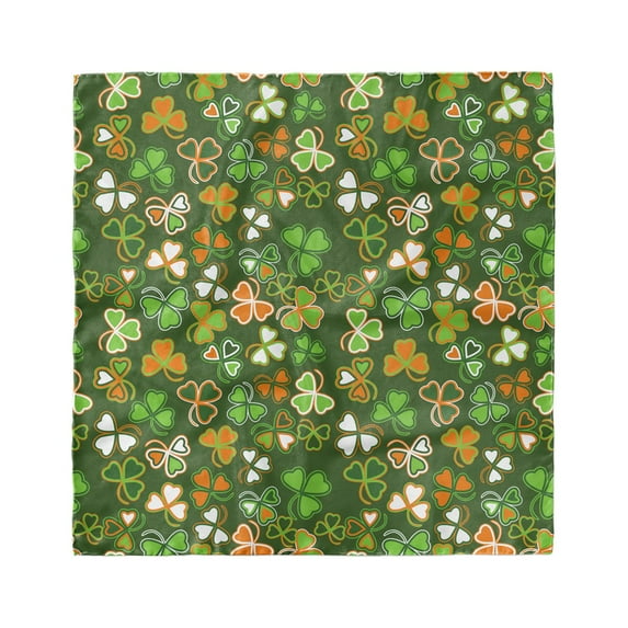 St. Patrick's Day Head Scarf, Lucky Clover, Head Wrap, 3 Sizes, by Ambesonne