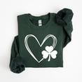 thumbnail image 1 of St. Patrick’s Day Heart Shamrock Sweatshirt – Cute Lucky Clover Crewneck, 1 of 4