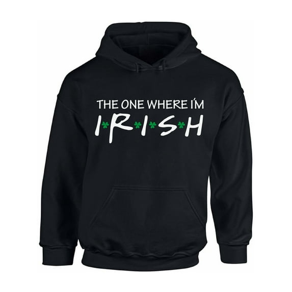 St Patrick's Day Hoodie Lucky Shamrock I'm Irish Gifts for Her Him Saint Pattys Day Unisex Hooded Sweatshirt