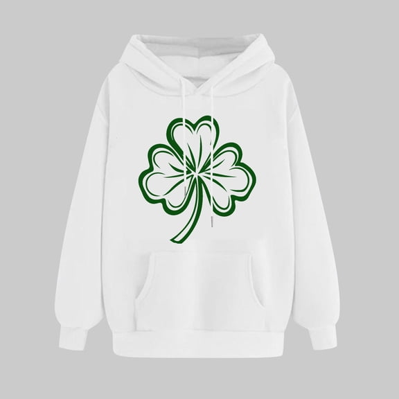 St Patrick's Day Hoodies, Women's Long Sleeve Hoodie, Women's St. Patrick's Day Print Winter Hoodies Pullover Tops Long Sleeved Comfortable Hooded Sweatshirts
