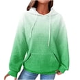 thumbnail image 1 of St. Patrick's Day Hoodies for Women Cozy Waffle Long Sleeve Fashion Gradient Color Graphic Print Oversize Sweatshirts(White,M), 1 of 5