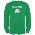 thumbnail image 1 of St. Patrick's Day - Ireland Shamrock Green Adult Long Sleeve T-Shirt - Small, 1 of 1