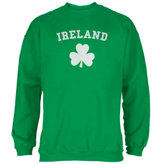 St. Patrick's Day - Ireland Shamrock Green Adult Sweatshirt - Small