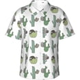 thumbnail image 1 of St. Patrick's Day Irish American Flag Mens Hawaiian Shirt Short Sleeve Casual Button Up Tropical Summer Beach Shirt, 1 of 9
