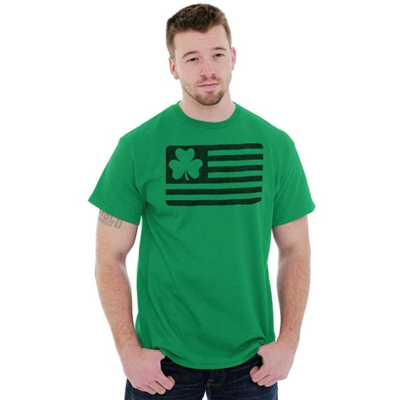 St Patrick's Day Irish-American Pride Plus Size Crewneck Graphic Tee Shirt Brisco Brands 2X