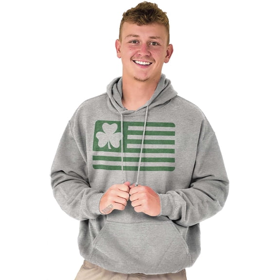 St Patrick's Day Irish-American Pride Unisex Plus Fleece Graphic Hoodie Brisco Brands 3X
