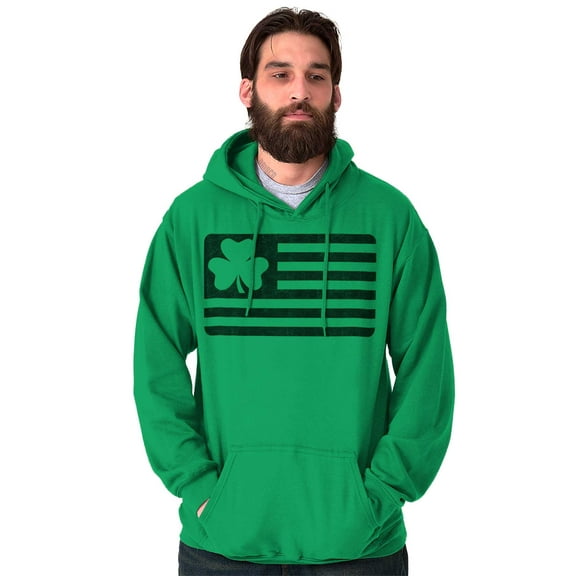 St Patrick's Day Irish-American Pride Unisex Plus Fleece Graphic Hoodie Brisco Brands 3X