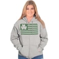 thumbnail image 1 of St Patrick's Day Irish-American Pride Zip Up Hoodie Men's Women's Brisco Brands S, 1 of 6