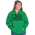 thumbnail image 1 of St Patrick's Day Irish-American Pride Zip Up Hoodie Men's Women's Brisco Brands X, 1 of 6