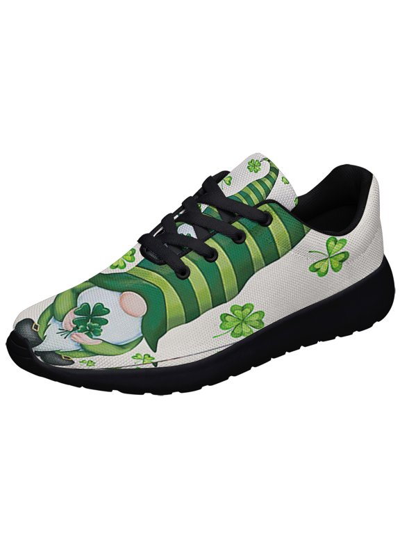 St Patrick's Day Irish Gnome Shoes Sneakers Black Size 5