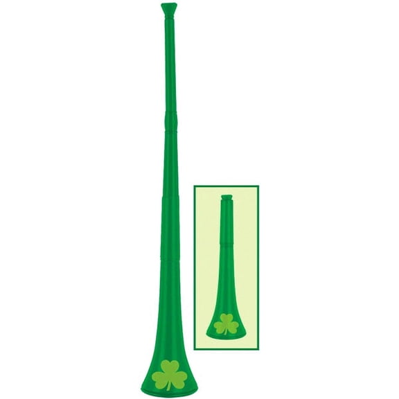 St. Patrick's Day Irish Green Holiday Theme Party Favor Collapsible Plastic Horn