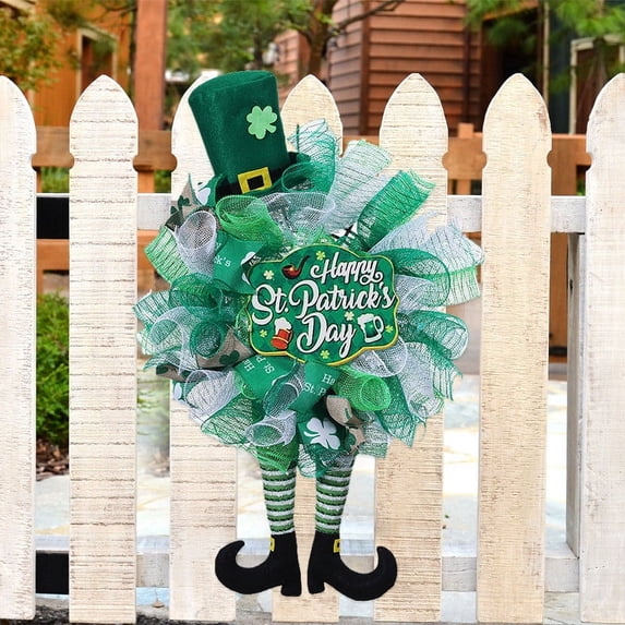 St. Patrick's Day Irish Green Home Decor Irish Festival Garlands Door Decorations Saint Patrick's Day Ribbons Pygmy Garlands Pendant Props