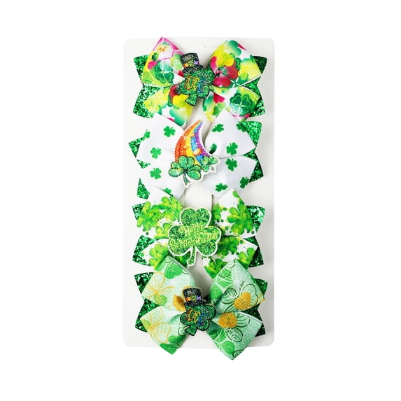St. Patrick's Day Irish Green Home Decor Irish Festival Hair Clips Bow Hair Clips St. Patrick's Day Hair Accessories Children's Hair Clips Holiday
