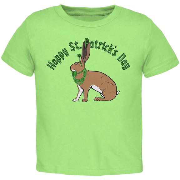 St. Patrick's Day Irish Hare Rabbit Pun Toddler T Shirt Lime 2T