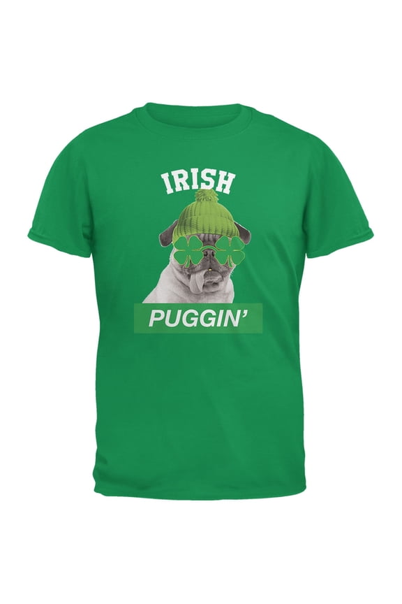 St. Patrick's Day - Irish Puggin' Irish Green Youth T-Shirt - Small(6/8)