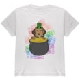 thumbnail image 1 of St. Patrick's Day Kerry Beagle Dog Irish Gold Lucky Youth T Shirt White YXL, 1 of 1