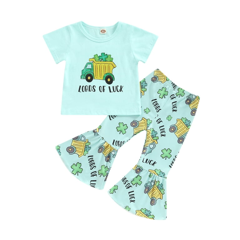 St. Patrick's Day Kids Toddler Baby Girls Summer Outfits Short