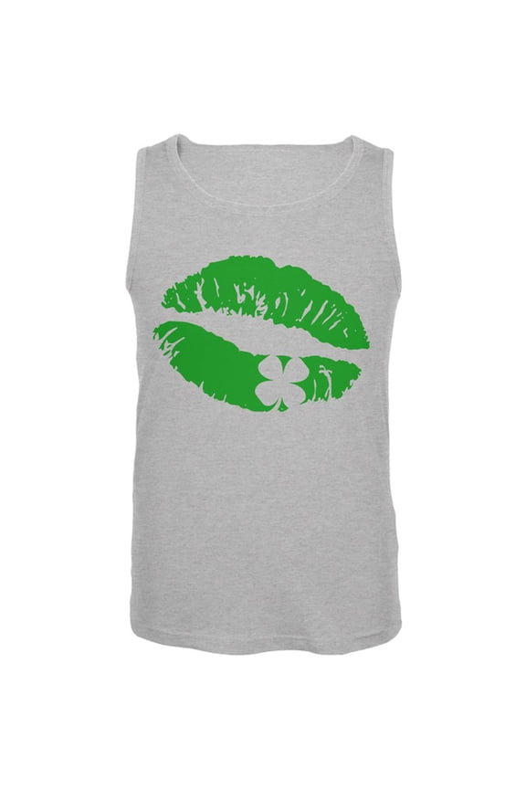 St Patrick's Day Kiss the Blarney Stone Mens Tank Top Heather 2XL