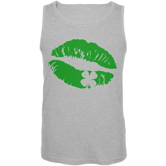 St Patrick's Day Kiss the Blarney Stone Mens Tank Top Heather MD