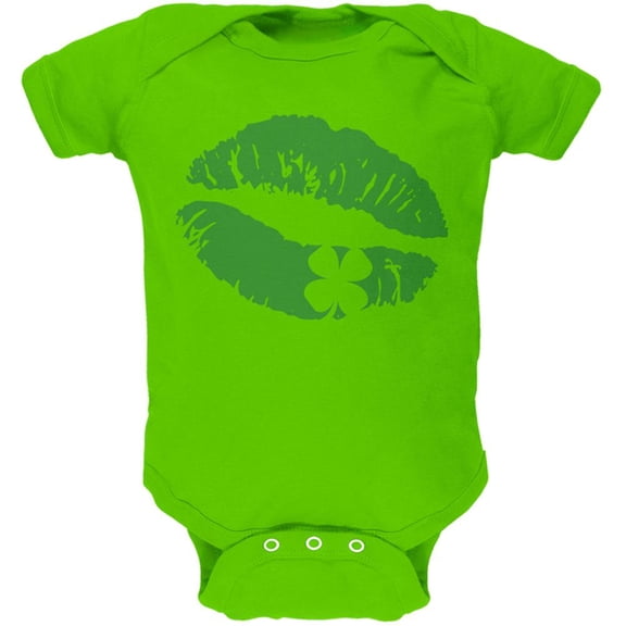 St Patrick's Day Kiss the Blarney Stone Soft Baby One Piece