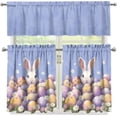 thumbnail image 1 of St. Patrick''s Day Kitchen Curtain Sets with Valance Green Hat＆Balloon 36 Inch Length Bar Cafe Curtains Window Tiers with Rod Pocket Curtain Valance,Irish Party Home Decor,3 Piece Set, 1 of 4