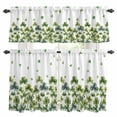 thumbnail image 1 of St. Patrick's Day Kitchen Curtains Sets for Windows 24 Inch Length, Lucky Shamrock Spring Botanical Rod Pocket Window Treatments Tier Curtains and Valances Set for Bedroom/Bathroom, 1 of 8