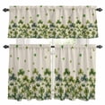 thumbnail image 1 of St. Patrick's Day Kitchen Curtains Sets for Windows 24 Inch Length, Spring Green Shamrock Botanical Beige Rod Pocket Window Treatments Tier Curtains and Valances Set for Bedroom/Bathroom, 1 of 8