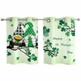 thumbnail image 1 of St. Patrick's Day Kitchen Curtains Small Short 39 Inch Length, Green Ombre Lucky Tree Gnomes Grommet Top Bedroom Living Room Curtains, Light Filtering Cafe Curtain Drapes 2 Panels Set 55''x39'', 1 of 9
