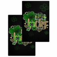thumbnail image 1 of St. Patrick's Day Kitchen Dish Towels for Drying Dishes Set of 2, Spring Green Shamrock Gold Lucky Love Black Waffle Weave Microfiber Hand Tea Bathroom Towels Quick Dry & Absorbent Towel 15.7x23.6, 1 of 7