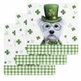 thumbnail image 1 of St. Patrick's Day Kitchen Dish Towels for Drying Dishes Set of 3, Cute Puppy Shamrock Hat Dog Green Plaid Waffle Weave Microfiber Hand Tea Bathroom Towels Quick Dry & Absorbent Towel 12x12, 1 of 7
