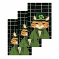 thumbnail image 1 of St. Patrick's Day Kitchen Dish Towels for Drying Dishes Set of 3, Green Kitten Cats Lucky Shamrock Black Plaid Waffle Weave Microfiber Hand Tea Bathroom Towels Quick Dry & Absorbent Towel 15.7x23.6, 1 of 7