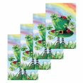 thumbnail image 1 of St. Patrick's Day Kitchen Dish Towels for Drying Dishes Set of 4, Green Shamrock Hat Ladybirds Daisy Rainbow Waffle Weave Microfiber Hand Tea Bathroom Towels Quick Dry & Absorbent Towel 15.7x23.6, 1 of 7