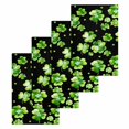 thumbnail image 1 of St. Patrick's Day Kitchen Dish Towels for Drying Dishes Set of 4, Watercolor Green Shamrock Polka Dots Black Waffle Weave Microfiber Hand Tea Bathroom Towels Quick Dry & Absorbent Towel 15.7x23.6, 1 of 7
