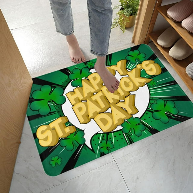 St Patrick's Day Kitchen Rugs Saint Patricks Day Gnome Kitchen Mats for ...