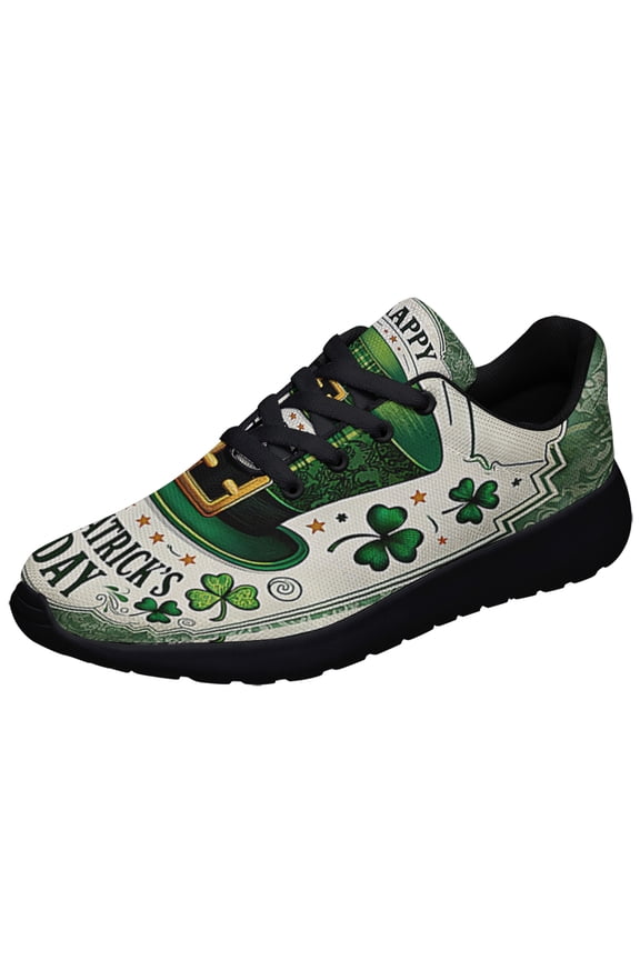 St Patrick's Day Leprechaun Hat Green Hat Shoes Sneakers Black Size 3.5