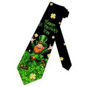 St. Patricks Day Leprechaun Ties Clover Necktie Irish Tie by Three Rooker