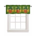 thumbnail image 1 of St. Patrick's Day Linen Curtain Valance for Bedroom/Bathroom/Kitchen/Office/Living/Dining Room Windows, Gnome Beer Lucky Spring Holiday Rod Pocket Topper Decorative Cafe Drapes Panel 42"x12", 1 of 6