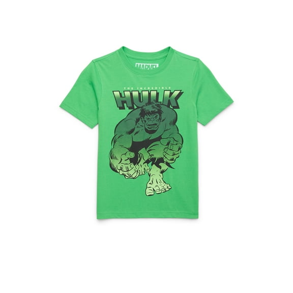 St. Patrick’s Day Little Boys and Big Boys Incredible Hulk Graphic Tee, Sizes 4-18