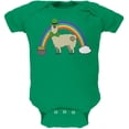 thumbnail image 1 of St. Patrick's Day Llama Cute Pot Of Gold Soft Baby One Piece Kelly Green 18-24 M, 1 of 1