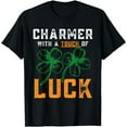 thumbnail image 1 of St Patrick's Day Lucky Charmer With A Touch Of Luck Shamrock T-Shirt, 1 of 3